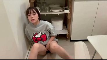 A female college student wants to insert her boyfriend's penis, but he's not around, so she has no choice but to masturbate alone